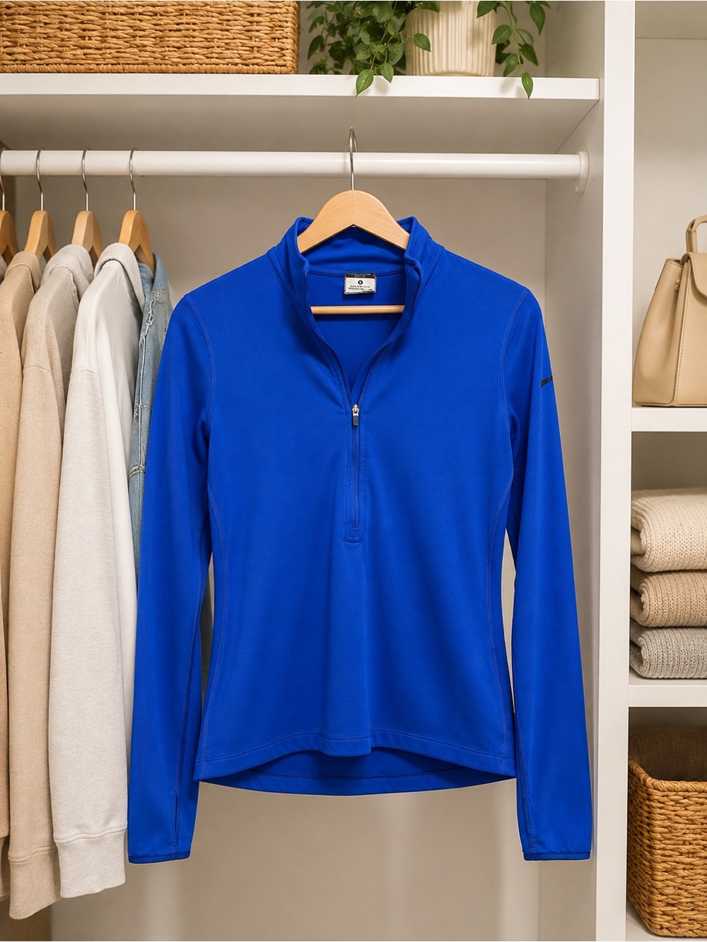 Women's Nike Royal Blue Quarter-Zip Performance Top
